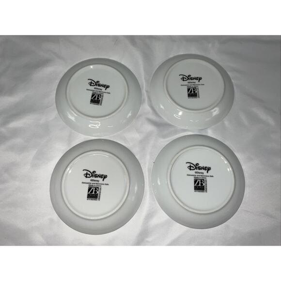 Disney Mickey & Minnie Mouse Hanukkah Celebration Appetizer Side Plates Set of 4 - Picture 4 of 6